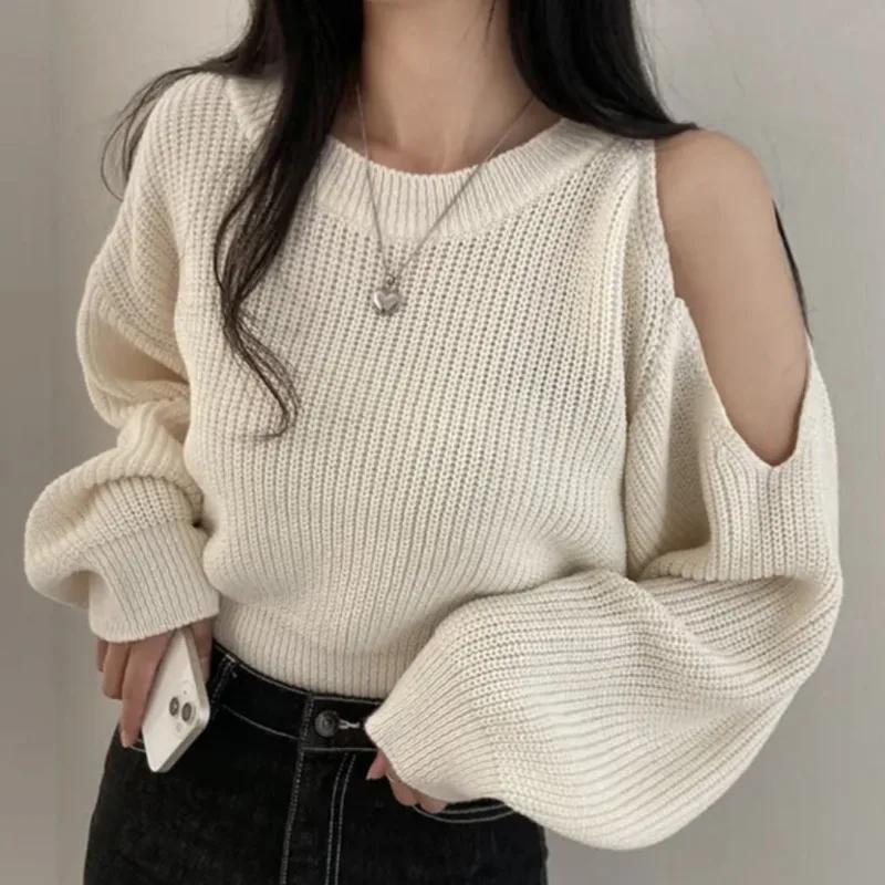 Autumn Winter Y2K Sweater For Women O Neck Off The Shoulder Hollow Out Sleeve Knitted Sweater Chic Soft Loose Female Jumper
Autumn Winter Y2K Sweater For Women O Neck Off The Shoulder Hollow Out Sleeve Knitted Sweater Chic Soft Loose Female Jumper
