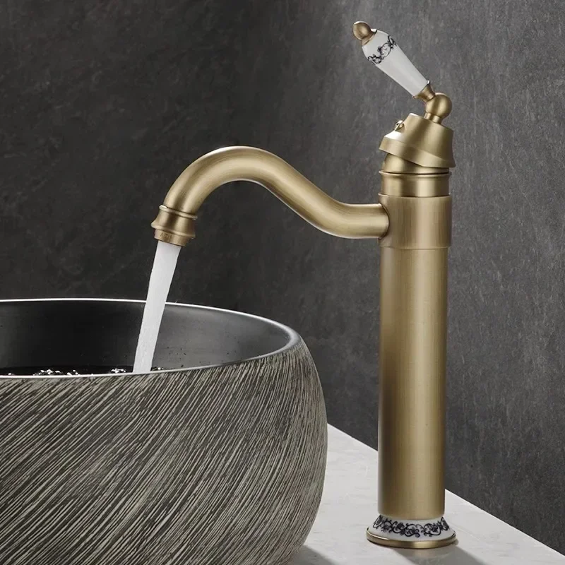 Antique Bathroom Faucet Brass Basin Faucets Hot & Cold Bathroom Sink Faucet Deck Mounted Lavotory Faucet Mixer Water Tap New
Antique Bathroom Faucet Brass Basin Faucets Hot & Cold Bathroom Sink Faucet Deck Mounted Lavotory Faucet Mixer Water Tap New