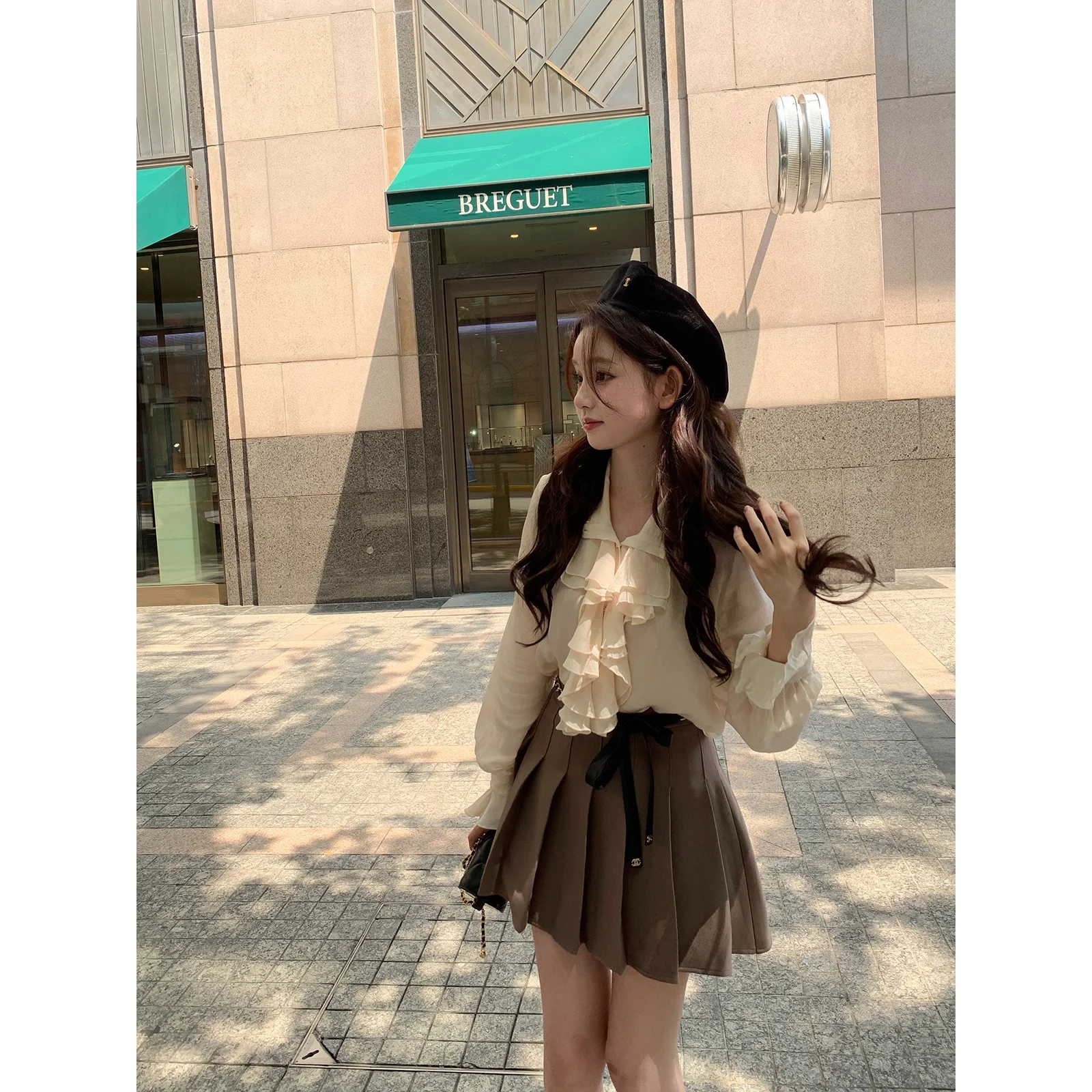 High Waist Pleated Skirt with Cover Hip 3 Colors Sweet School Girl Style Inner Polyester Outer Viscose Nylon Blend
High Waist Pleated Skirt with Cover Hip 3 Colors Sweet School Girl Style Inner Polyester Outer Viscose Nylon Blend