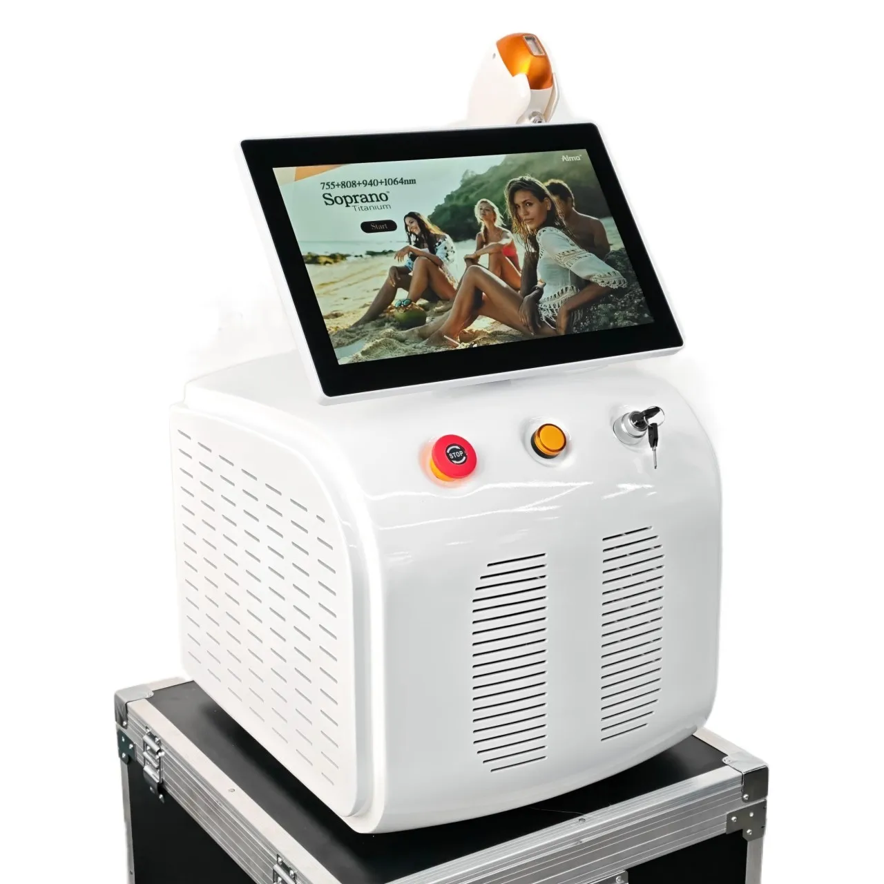 Painless 4000W Diode Laser Hair Remover, 4-Wavelength 808 755 1064 940nm Cooling Touch Tech Permanent Home Use Machine CE Certif
Painless 4000W Diode Laser Hair Remover, 4-Wavelength 808 755 1064 940nm Cooling Touch Tech Permanent Home Use Machine CE Certif