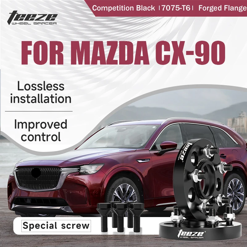 Teeze 2/4pcs 5x114.3 CB 67.1 M12 x 1.5 Hub Centric Black Forged wheel spacer For Mazda CX-90 Flange Plate 20/25/30/35mm
Teeze 2/4pcs 5x114.3 CB 67.1 M12 x 1.5 Hub Centric Black Forged wheel spacer For Mazda CX-90 Flange Plate 20/25/30/35mm