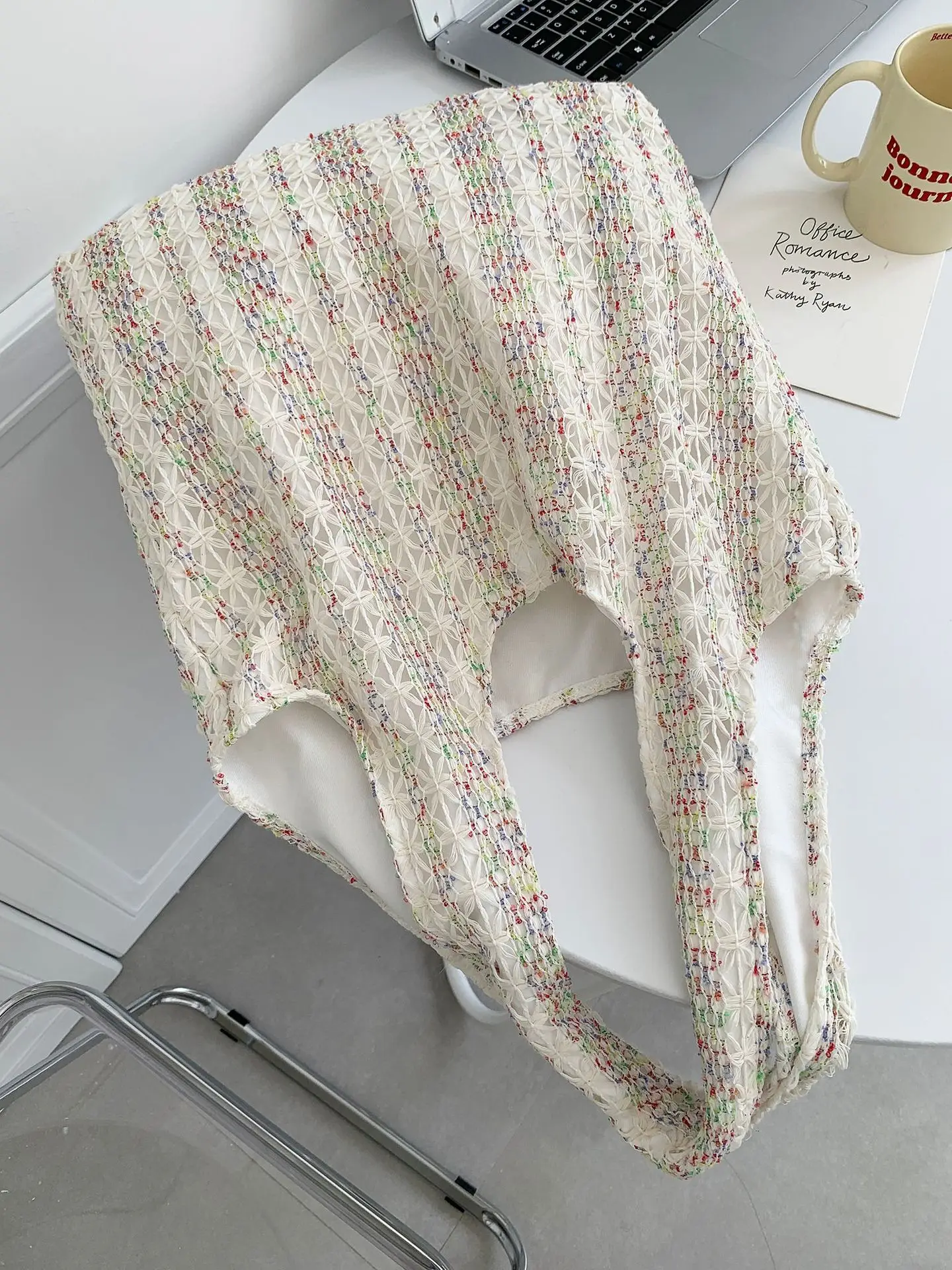 Neon Color Knitted Canvas Tote Bag for Women, Large Capacity Casual Shoulder Bag Fashion Commute School Bag for College Students Neon Color Knitted Canvas Tote Bag for Women, Large Capacity Casual Shoulder Bag Fashion Commute School Bag for College Students