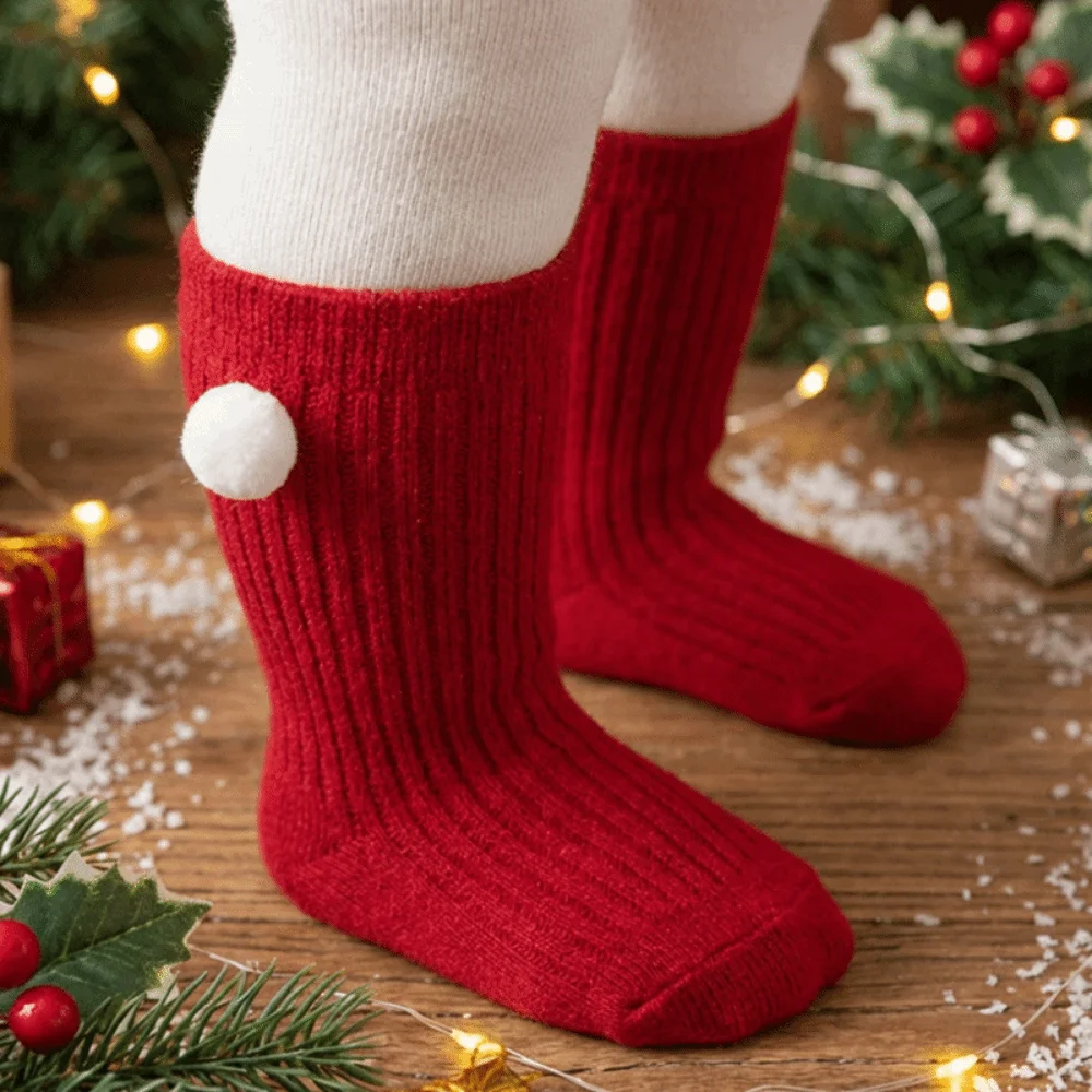 Soft New Year Infant Socks Cotton Plush Warm Red Kids Socks Middle Tube Boneless Construction Thickened Velvet Toddler Socks
Soft New Year Infant Socks Cotton Plush Warm Red Kids Socks Middle Tube Boneless Construction Thickened Velvet Toddler Socks