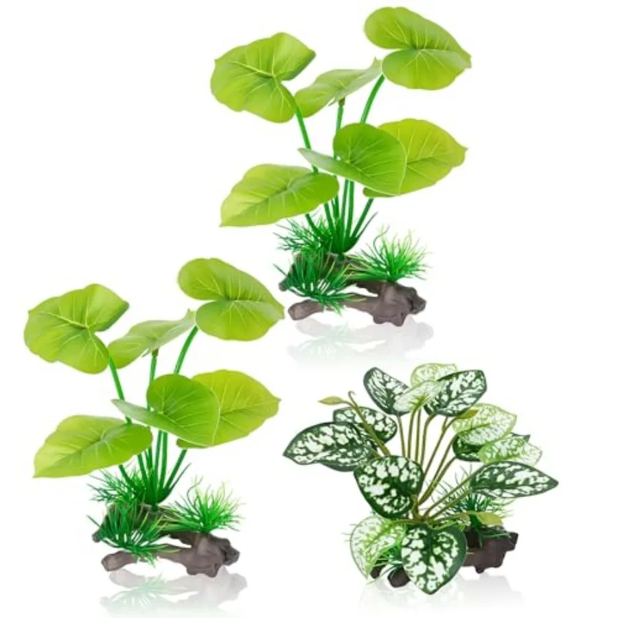 3-Pack Articial Aquarium Plants Set - 2×6 inch and 1×5 inch Realistic Plastic Fish Tank Decor with Weighted Base for Betta Tank
3-Pack Articial Aquarium Plants Set - 2×6 inch and 1×5 inch Realistic Plastic Fish Tank Decor with Weighted Base for Betta Tank