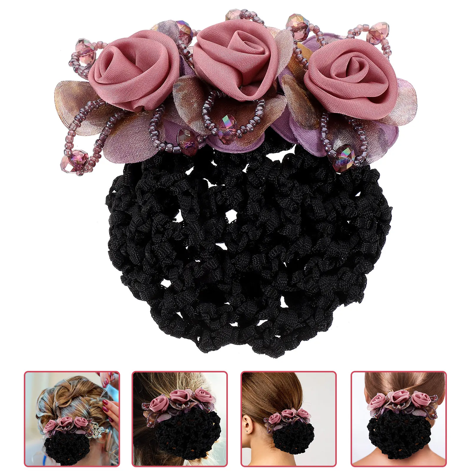 2Pcs Flower Hair Nets Bun Cover Classic Color Clip Hairnet for Work Dance Nurses Stewardess Bank Waitress Hair Bun Holder
2Pcs Flower Hair Nets Bun Cover Classic Color Clip Hairnet for Work Dance Nurses Stewardess Bank Waitress Hair Bun Holder