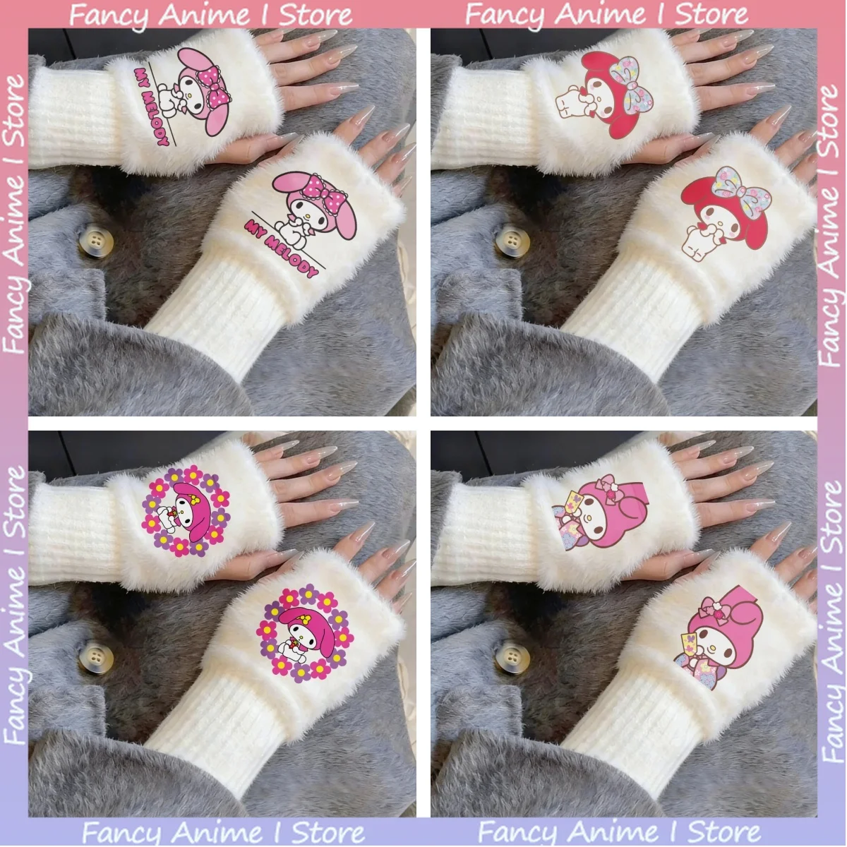 Милые модные зимние теплые мягкие вязаные офисные перчатки My Melody для девочек и мальчиков, белые плюшевые вязаные перчатки для письма на запястье
Милые модные зимние теплые мягкие вязаные офисные перчатки My Melody для девочек и мальчиков, белые плюшевые вязаные перчатки для письма на запястье