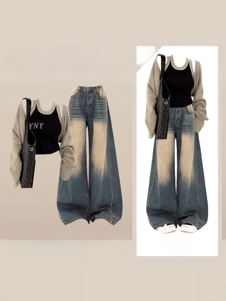 Гонконг Sle Ретро Ленивый вязаный кардиган женский ранняя осень новый тонкий прямой джинсовый жилет комплект длинный вязаный жилет све
Гонконг Sle Ретро Ленивый вязаный кардиган женский ранняя осень новый тонкий прямой джинсовый жилет комплект длинный вязаный жилет све