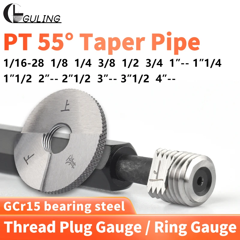 PT Taper Pipe Thread Plug Ring Gauge Measure Tool PT1/16-28 1/8 1/4 3/8 1/2 3/4 1''-- 1''1/4 1''1/2 2''-- 2''1/2 3''- 3''1/2 4'
PT Taper Pipe Thread Plug Ring Gauge Measure Tool PT1/16-28 1/8 1/4 3/8 1/2 3/4 1''-- 1''1/4 1''1/2 2''-- 2''1/2 3''- 3''1/2 4'