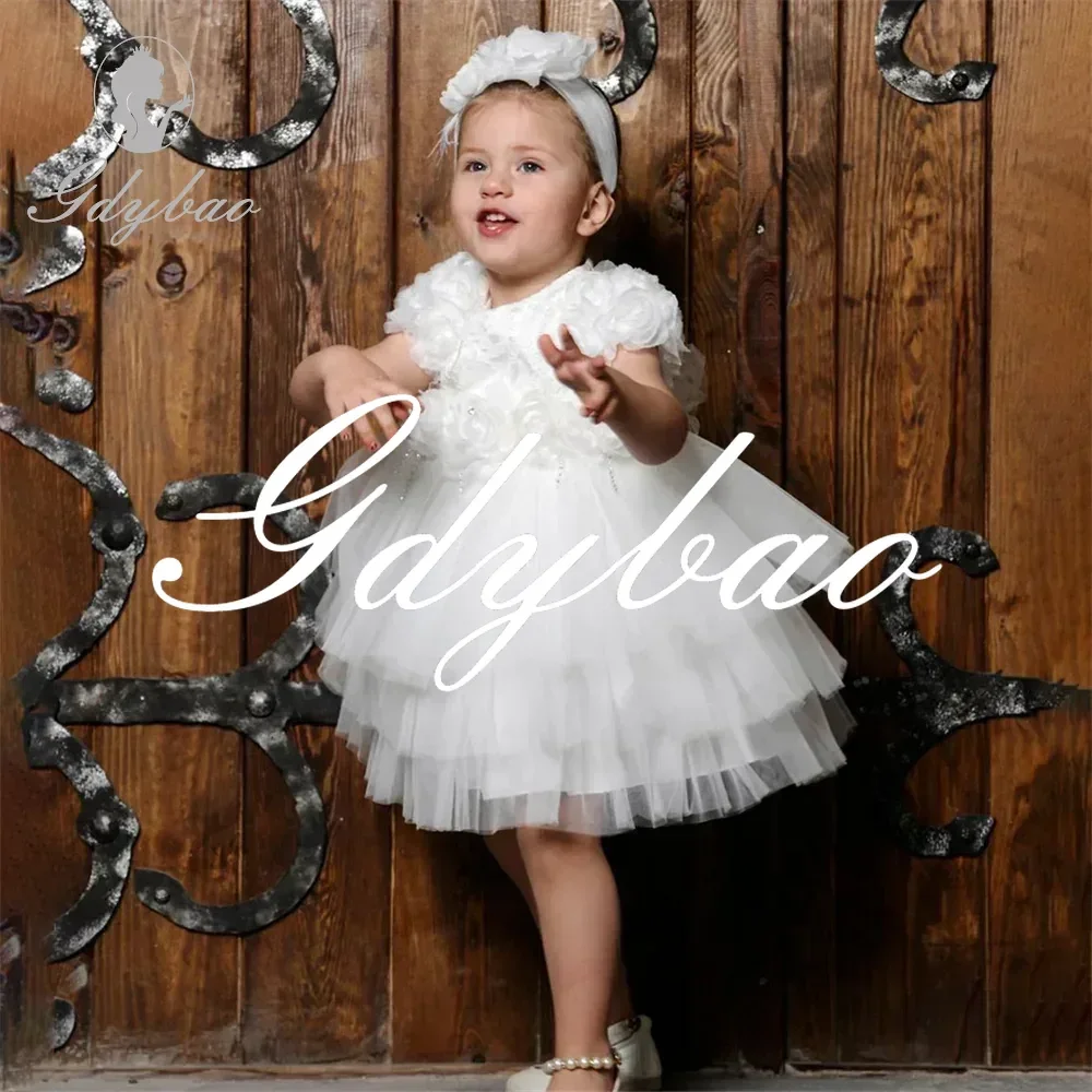 Full Flower O Neck Short Sleeve A Line Pleat Formal Wedding Party Flower Girl Dress Knee Length Princess First Communion Gown
Full Flower O Neck Short Sleeve A Line Pleat Formal Wedding Party Flower Girl Dress Knee Length Princess First Communion Gown