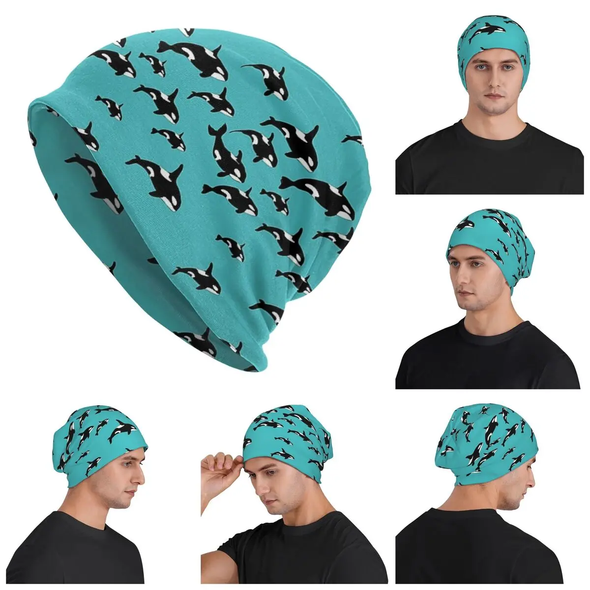 Orca Killer Whales Pattern On Blue Warm Knitted Cap Hip Hop Bonnet Hat Autumn Winter Outdoor Beanies Hats for Unisex Adult
Orca Killer Whales Pattern On Blue Warm Knitted Cap Hip Hop Bonnet Hat Autumn Winter Outdoor Beanies Hats for Unisex Adult