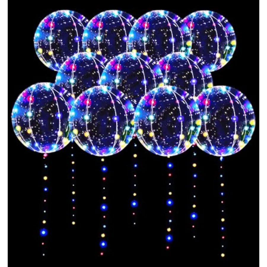 LED Balloons 10 Pack, Light Up Balloons 20 Inch Clear Helium Bobo Balloon, Glow Bubble Balloons with String Lights for Valentin
LED Balloons 10 Pack, Light Up Balloons 20 Inch Clear Helium Bobo Balloon, Glow Bubble Balloons with String Lights for Valentin