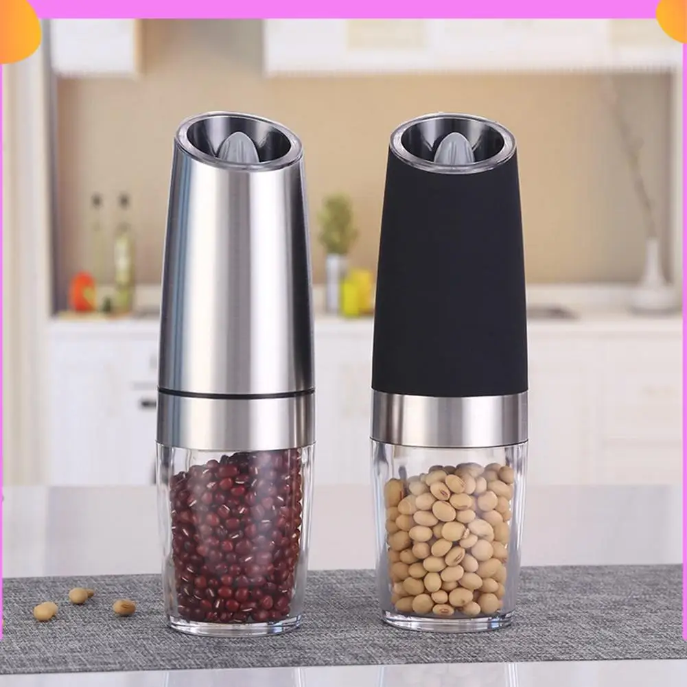 A23P Electric Gravity Pepper Grinder Set Of 2, Automatic Salt And Pepper Mill Grinder, Battery Powered, One Hand Operation
A23P Electric Gravity Pepper Grinder Set Of 2, Automatic Salt And Pepper Mill Grinder, Battery Powered, One Hand Operation