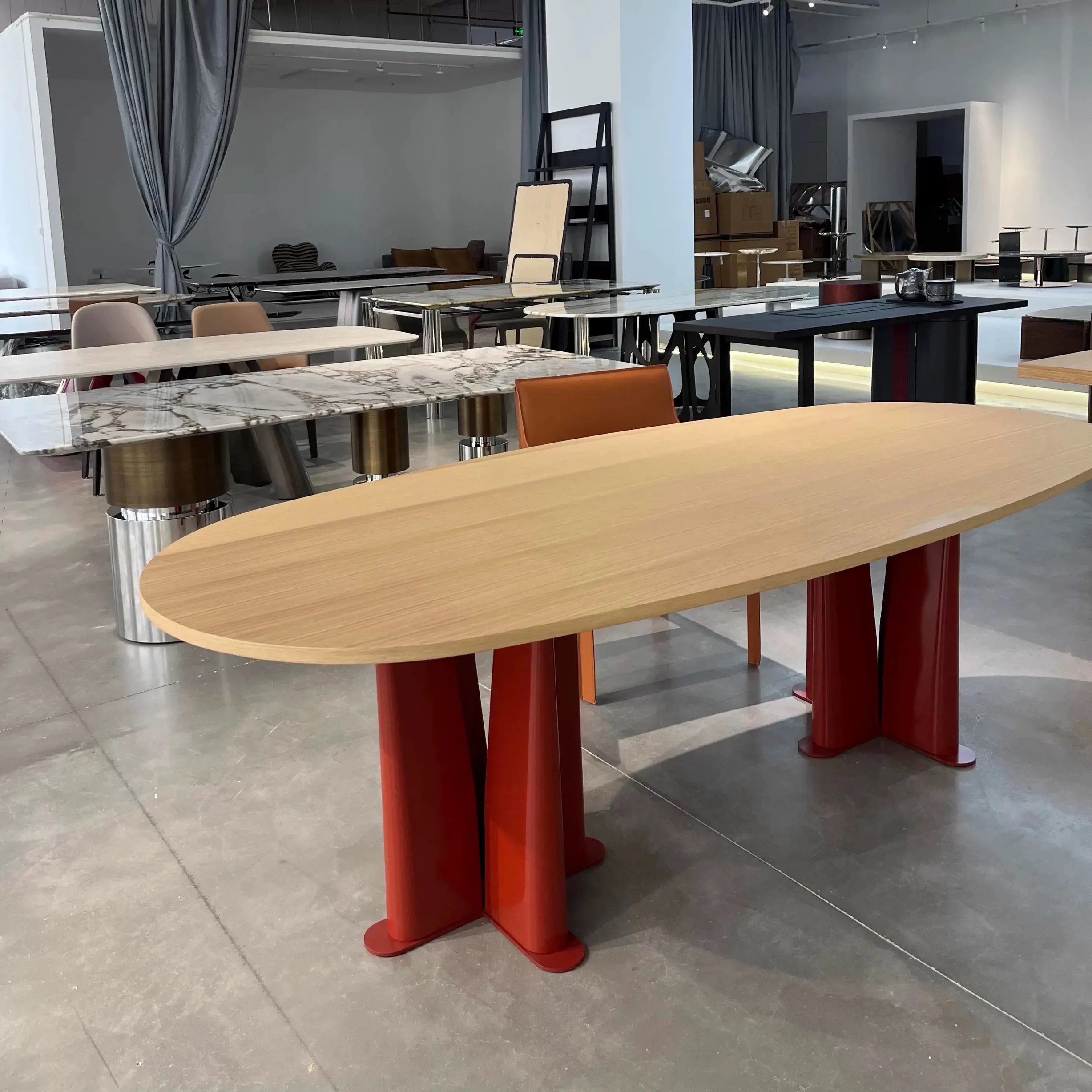 %Italian Minimalist Oval Solid Wood Dining Table Customizable Assembly Required for Home & Hotel Use Dining Room Furniture
%Italian Minimalist Oval Solid Wood Dining Table Customizable Assembly Required for Home & Hotel Use Dining Room Furniture