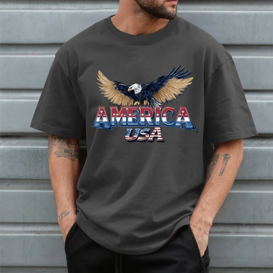 American USA Flag Eagle Men's T-Shirts 4th of July Independence Day Tops 3D Print Patriotic Graphic Tees Short Sleeve T Shirt
American USA Flag Eagle Men's T-Shirts 4th of July Independence Day Tops 3D Print Patriotic Graphic Tees Short Sleeve T Shirt