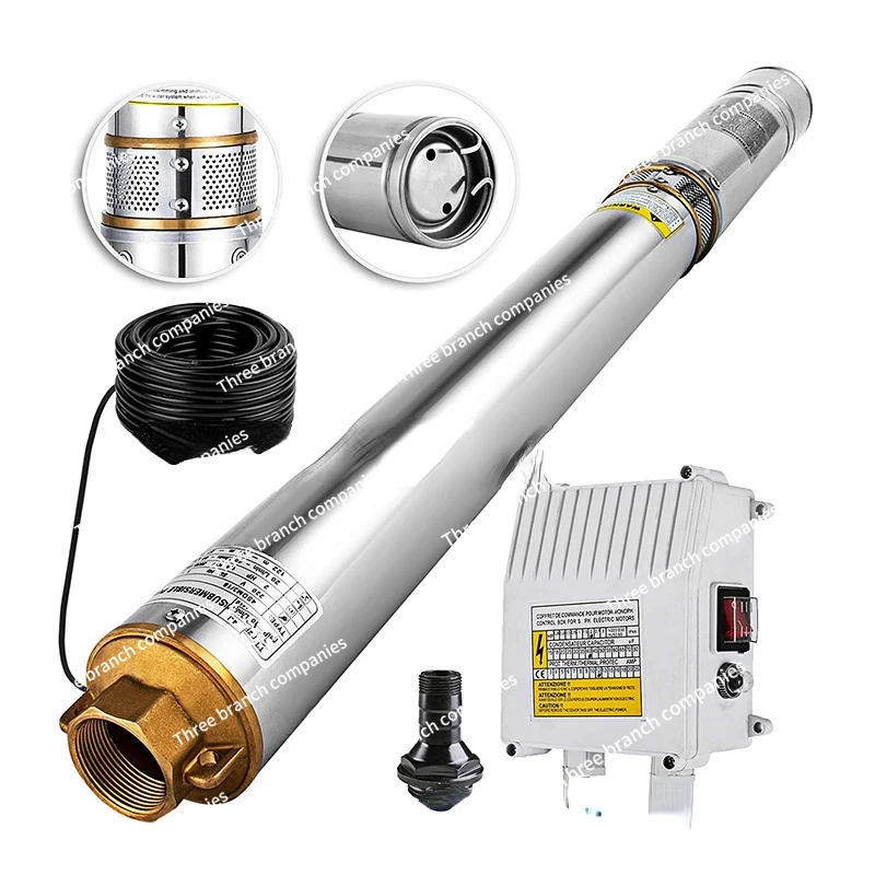 4 Inch 0.75KW Deep Well Pump 1HP 6500L/H Submersible Pump + 20M Cable + Contrl Box for Garden Home Agricultural Irrigation
4 Inch 0.75KW Deep Well Pump 1HP 6500L/H Submersible Pump + 20M Cable + Contrl Box for Garden Home Agricultural Irrigation