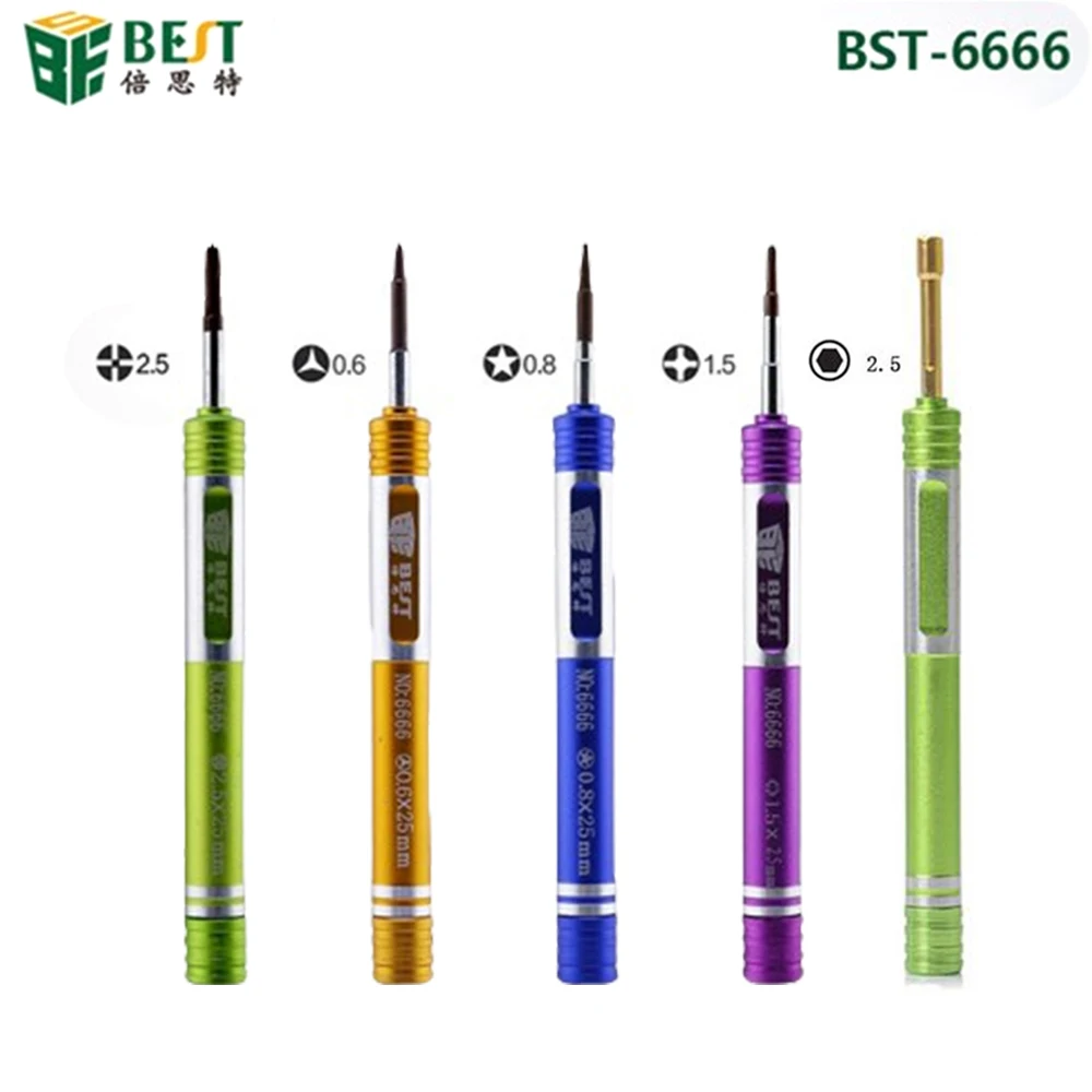Precision S2 Steel Screwdriver 0.8 Pentalobe/ 0.6Y /1.5Phillips /2.5 Cross /2.5 Hexagon For Phone Electronics Maintenance
Precision S2 Steel Screwdriver 0.8 Pentalobe/ 0.6Y /1.5Phillips /2.5 Cross /2.5 Hexagon For Phone Electronics Maintenance