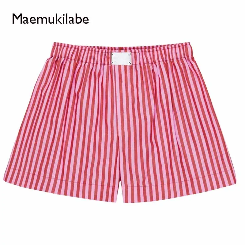 Maemukilabe Stripe Print Elastic Waist Loose Shorts Summer Casual Bottoms Women Sleep Pajama Shorts Fashion Lounge Boxers Pants
Maemukilabe Stripe Print Elastic Waist Loose Shorts Summer Casual Bottoms Women Sleep Pajama Shorts Fashion Lounge Boxers Pants