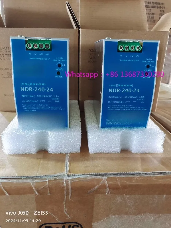 1 шт. NDR-240-24 импульсный источник питания 24V10A импульсный источник питания
1 шт. NDR-240-24 импульсный источник питания 24V10A импульсный источник питания