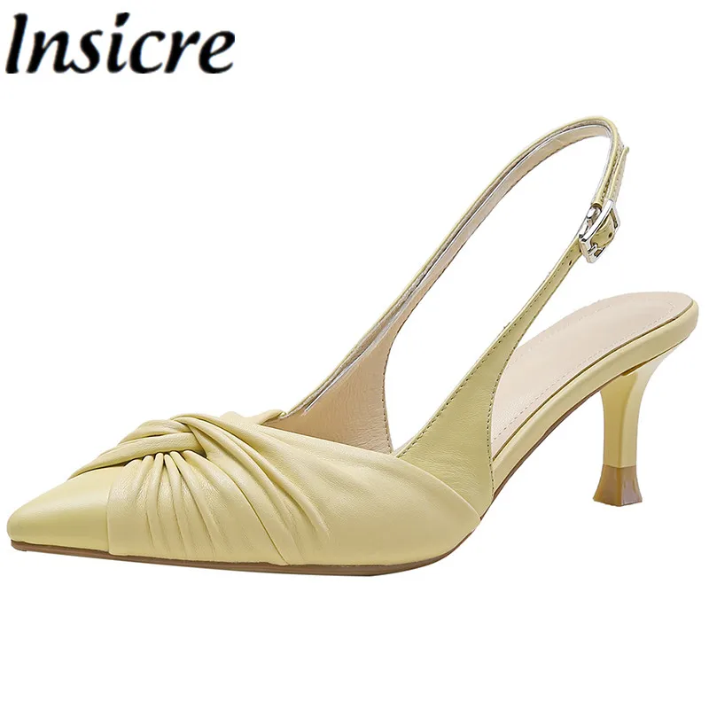 Insicre Women's Pumps Cow Leather Pointed Toe 2024 Elegant Summer Shoes Knot Thin Mid Heels Top Quality Buckle Handmade
Insicre Women's Pumps Cow Leather Pointed Toe 2024 Elegant Summer Shoes Knot Thin Mid Heels Top Quality Buckle Handmade
