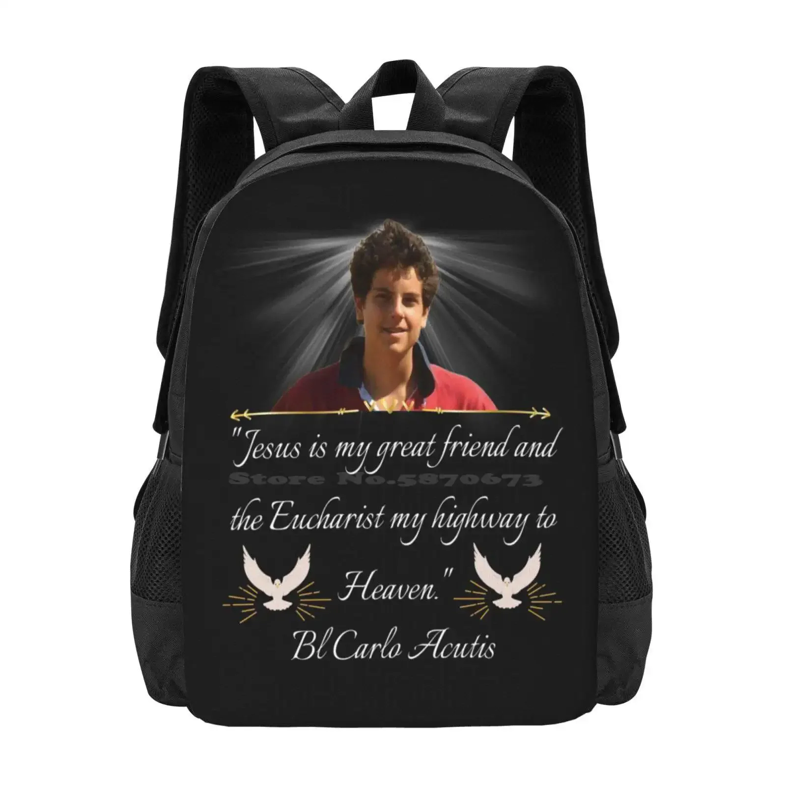 Blessed Carlo Acutis Pray For Us First Millenial Saint Servant Of God Quote Gift Hot Sale Schoolbag Backpack Fashion Bags Carlo
Blessed Carlo Acutis Pray For Us First Millenial Saint Servant Of God Quote Gift Hot Sale Schoolbag Backpack Fashion Bags Carlo