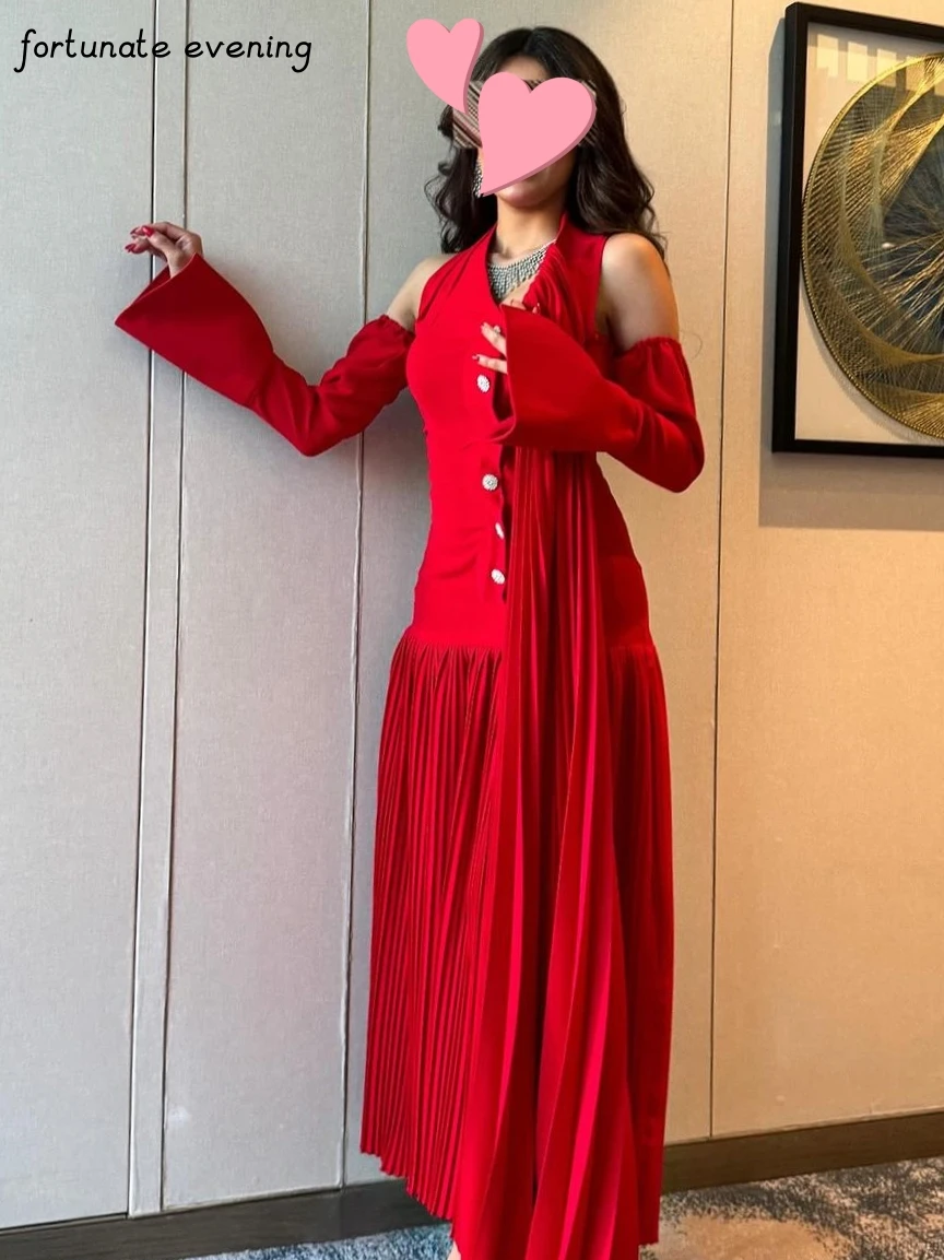 Fortunate Evening Elegant Vintage Sexy Red Mermaid Button Ruffle Customize Formal Occasion Prom Dress Evening Party Gowns
Fortunate Evening Elegant Vintage Sexy Red Mermaid Button Ruffle Customize Formal Occasion Prom Dress Evening Party Gowns