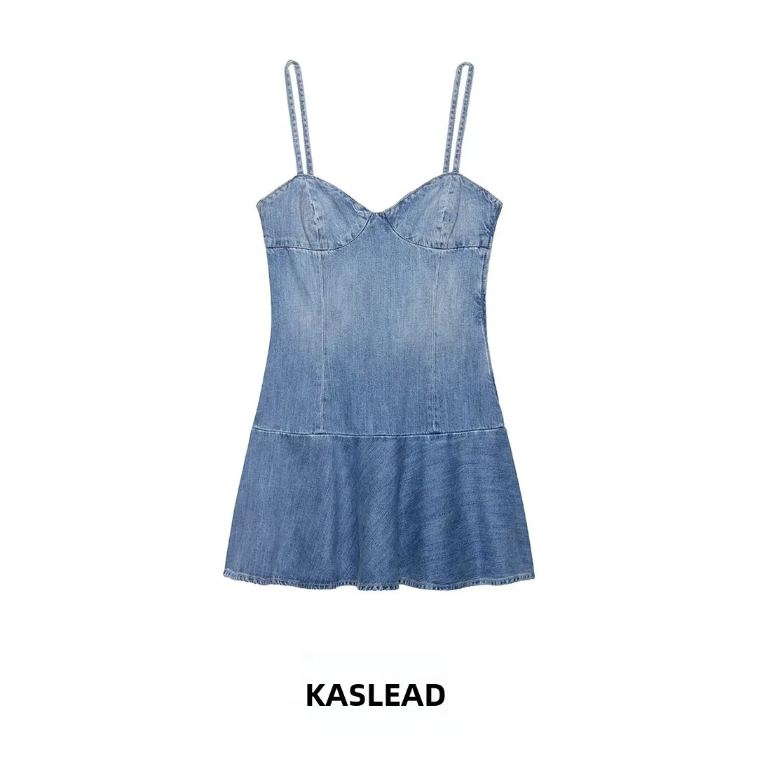 KASLEAD Fashionable Minimalist Denim Dress Women's Sleeveless A-Line Skirt Style Side Zipper Closure Slim Fit Daily Wear
KASLEAD Fashionable Minimalist Denim Dress Women's Sleeveless A-Line Skirt Style Side Zipper Closure Slim Fit Daily Wear