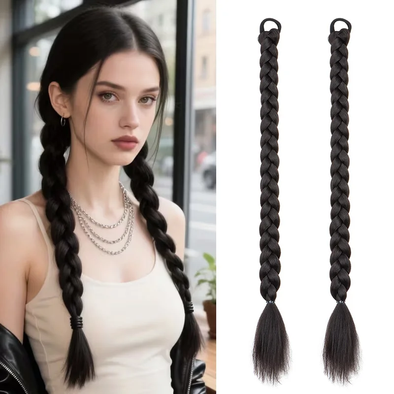 2 шт., синтетические 24-дюймовые длинные прямые плетеные волосы для наращивания хвоста, эластичная лента, универсальный шиньон для женщин на каждый день
2 шт., синтетические 24-дюймовые длинные прямые плетеные волосы для наращивания хвоста, эластичная лента, универсальный шиньон для женщин на каждый день