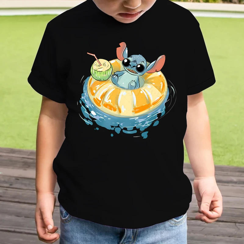 Disney Stitch T-shirt Short Sleeve T-Shirts Children Boys Girls Casual Tops Crew Neck Tees Cartoon Summer Stitch Graphic T-shirt
Disney Stitch T-shirt Short Sleeve T-Shirts Children Boys Girls Casual Tops Crew Neck Tees Cartoon Summer Stitch Graphic T-shirt
