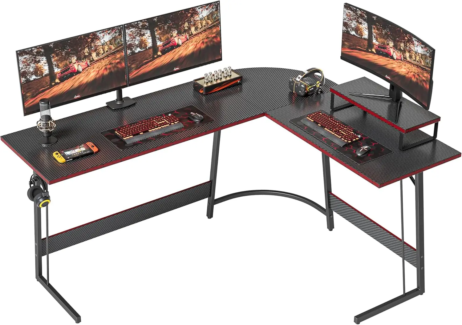 59 Inch L Shaped Desk, Computer Corner Desk, Gaming Desk w/ Monitor Stand, Home Office Study Writing Workstation USA
59 Inch L Shaped Desk, Computer Corner Desk, Gaming Desk w/ Monitor Stand, Home Office Study Writing Workstation USA