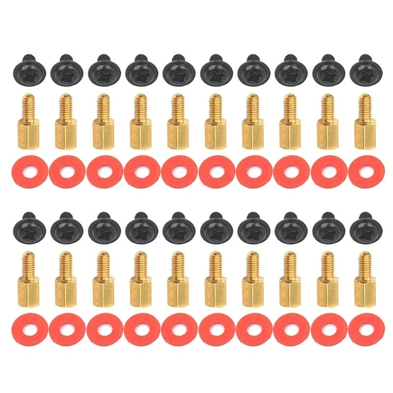 6.5mm 6-32-M3 Computer Golden Motherboard Riser+Silver High Quality Screws Washers 20pcs Brass Standoff Gasket 20x
6.5mm 6-32-M3 Computer Golden Motherboard Riser+Silver High Quality Screws Washers 20pcs Brass Standoff Gasket 20x