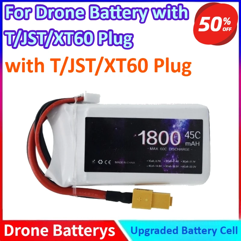 7.4V 1800/2200mAh 45C 2s Modle New LiPo Battery for RC Helicopter Aircraft Quadcopter Cars Airplane with T/JST/XT60 Plug
7.4V 1800/2200mAh 45C 2s Modle New LiPo Battery for RC Helicopter Aircraft Quadcopter Cars Airplane with T/JST/XT60 Plug