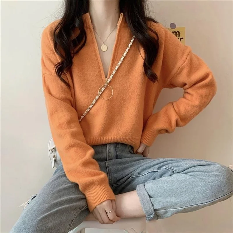 Solid Pullovers Women Sweater 3 Colors Cropped Design Students Cozy Warm Tender Stylish Loose New Arrival Autumn Ins Trendy Chic
Solid Pullovers Women Sweater 3 Colors Cropped Design Students Cozy Warm Tender Stylish Loose New Arrival Autumn Ins Trendy Chic