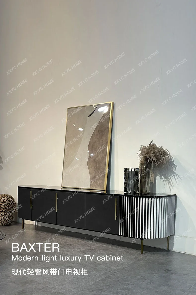 HTV cabinet simple modern minimalist rock slab solid wood coffee table TV cabinet combination
HTV cabinet simple modern minimalist rock slab solid wood coffee table TV cabinet combination