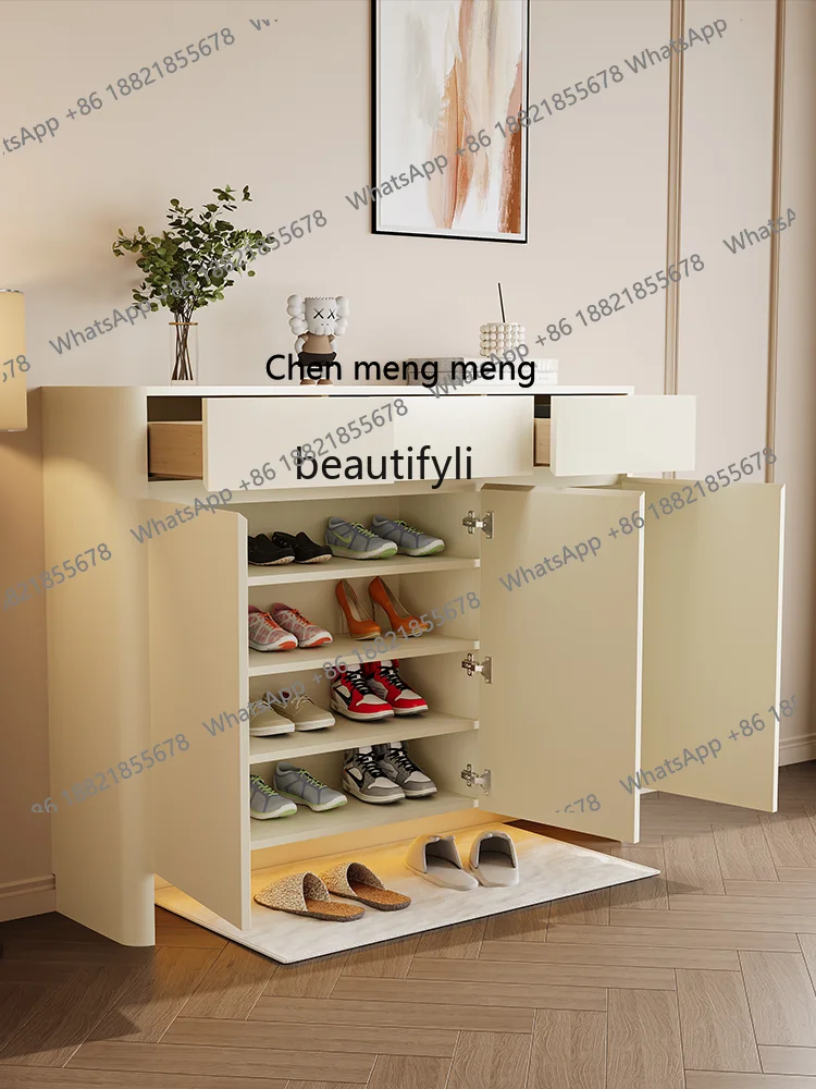Modern Minimalist Cream Style Shoe Cabinet Entrance Cabinet Large Capacity Light Luxury Shoe
Modern Minimalist Cream Style Shoe Cabinet Entrance Cabinet Large Capacity Light Luxury Shoe