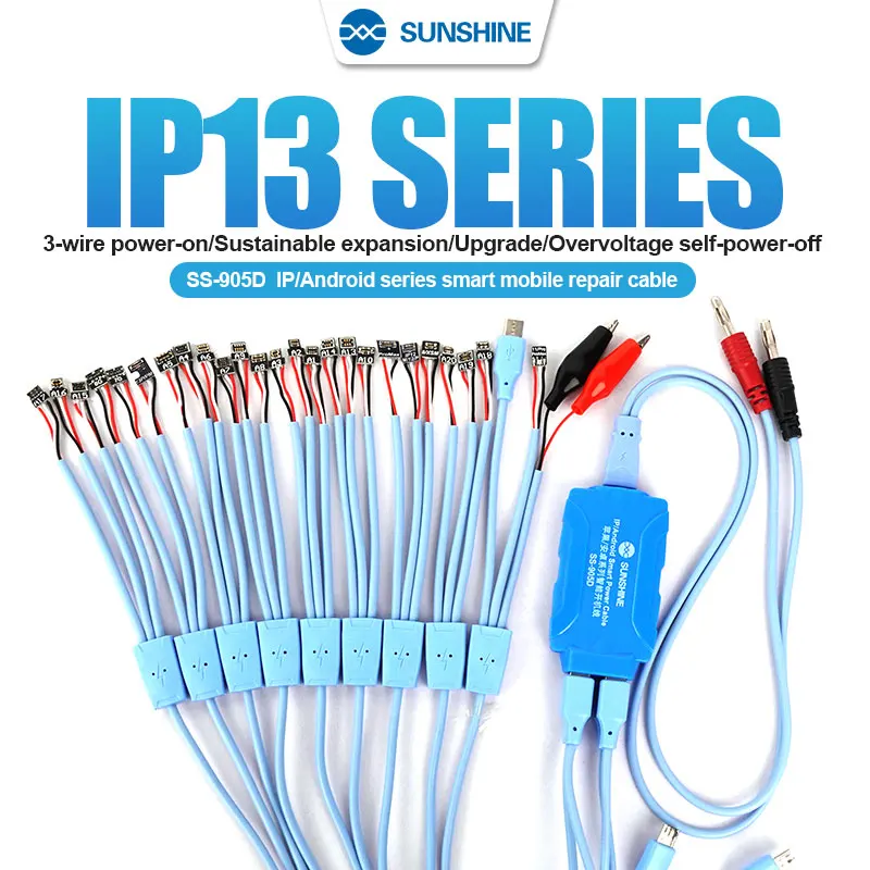 Dedicated Power Cable for iPhone and Android Series, Mobile Phone Repair, Boot Control Line One, SS-905A, SS-905D
Dedicated Power Cable for iPhone and Android Series, Mobile Phone Repair, Boot Control Line One, SS-905A, SS-905D