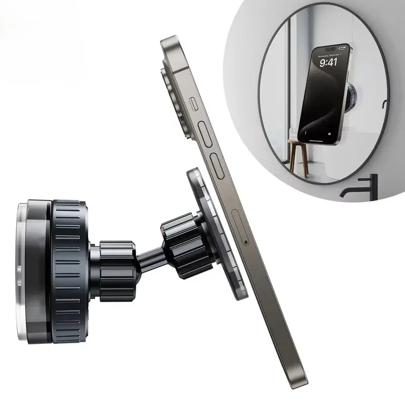 Magnetic Suction Cup Shower Phone Holder Mirror Phone Mount for Bathroom Stick On Wall Magsafe Phone Stand for iPhone
Magnetic Suction Cup Shower Phone Holder Mirror Phone Mount for Bathroom Stick On Wall Magsafe Phone Stand for iPhone