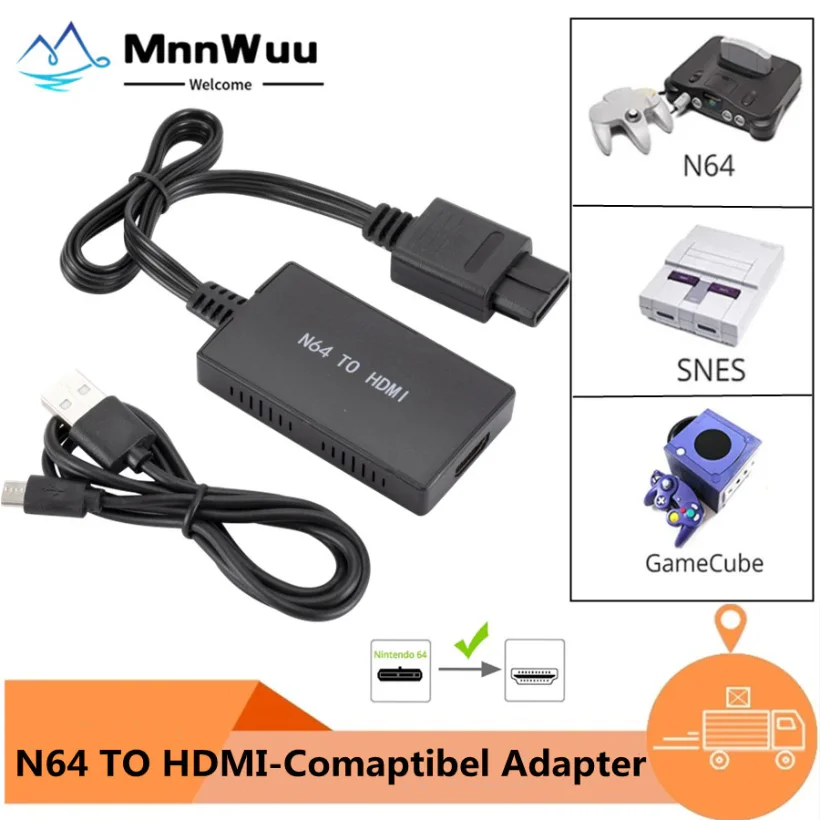 MnnWuu HDMI-compatible Adapter Cable N64 to HDMI-compatible Adapter 720P/1080P N64 HD Switch Converter For N64/SNES/GameCube
MnnWuu HDMI-compatible Adapter Cable N64 to HDMI-compatible Adapter 720P/1080P N64 HD Switch Converter For N64/SNES/GameCube