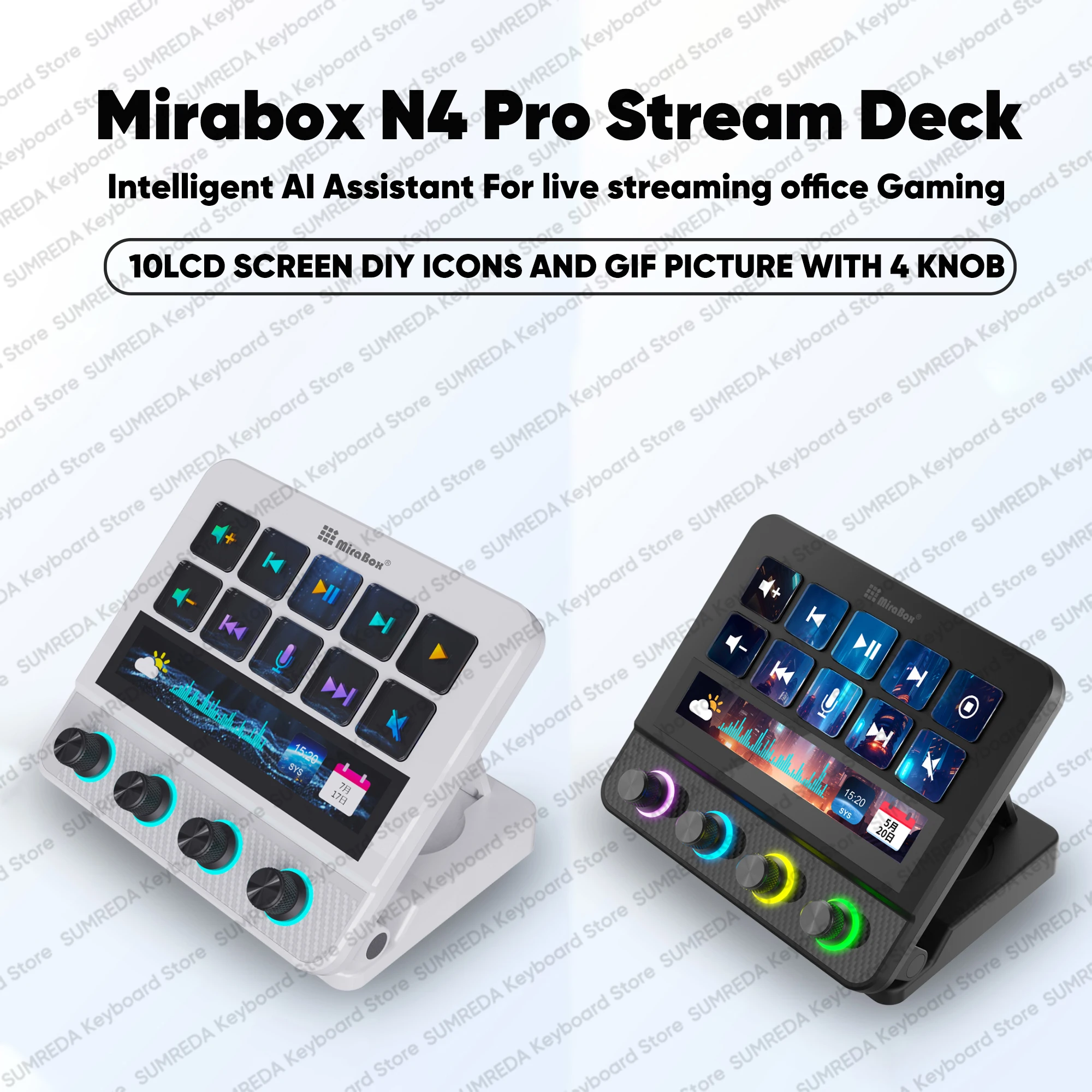 Mirabox N4 Pro Stream Deck Keypad Creative Console Streamdeck Deck Dock Console For Vlog Content Creation Stream Desk Controller
Mirabox N4 Pro Stream Deck Keypad Creative Console Streamdeck Deck Dock Console For Vlog Content Creation Stream Desk Controller
