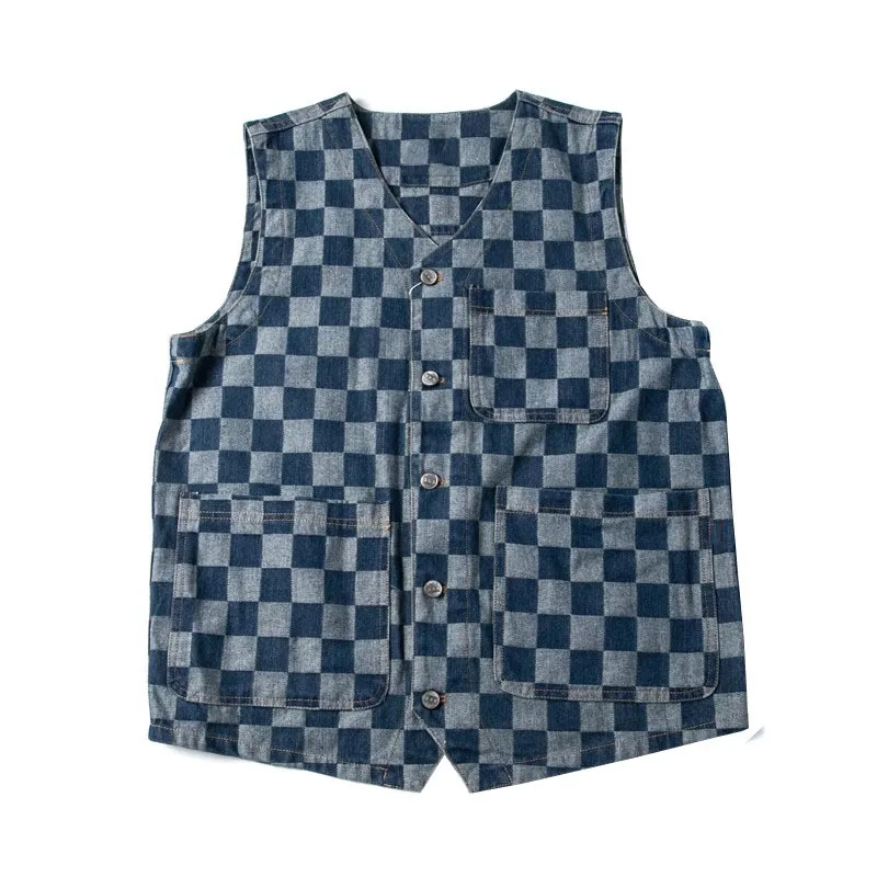 Men Vests Men's Vintage Multi-pocket Sleeveless Denim Vest Mens Casual Cotton Plaid Vests Safari Style Vest Coats Waistcoat Male
Men Vests Men's Vintage Multi-pocket Sleeveless Denim Vest Mens Casual Cotton Plaid Vests Safari Style Vest Coats Waistcoat Male