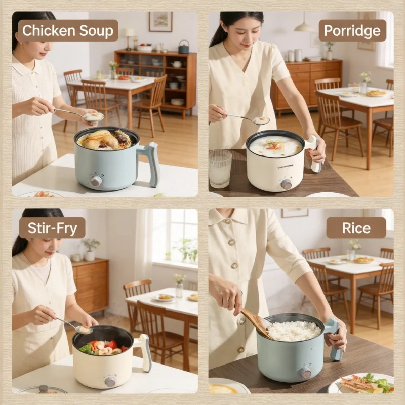 Multifunctional Electric Cooker Integrated Small Electric Pot for Rice Cooking Stir-Frying Household Student Dormitory
Multifunctional Electric Cooker Integrated Small Electric Pot for Rice Cooking Stir-Frying Household Student Dormitory