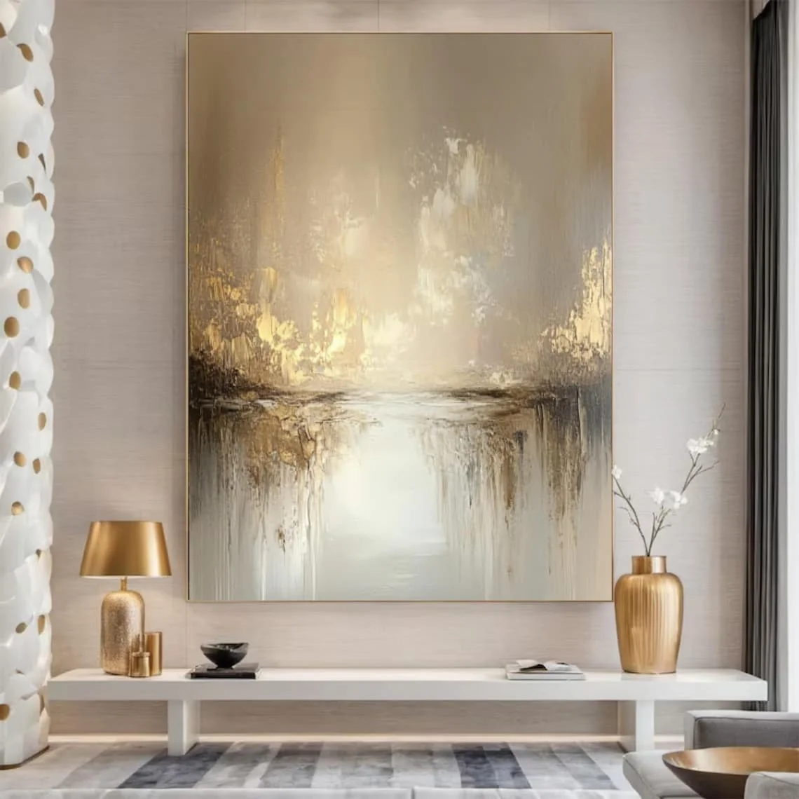 Hand Painted Painting On Canvas Modern Wall Art Gold And Grey Canvas Art Handmade Painting Texture Acrylic Art Living Room Decor
Hand Painted Painting On Canvas Modern Wall Art Gold And Grey Canvas Art Handmade Painting Texture Acrylic Art Living Room Decor