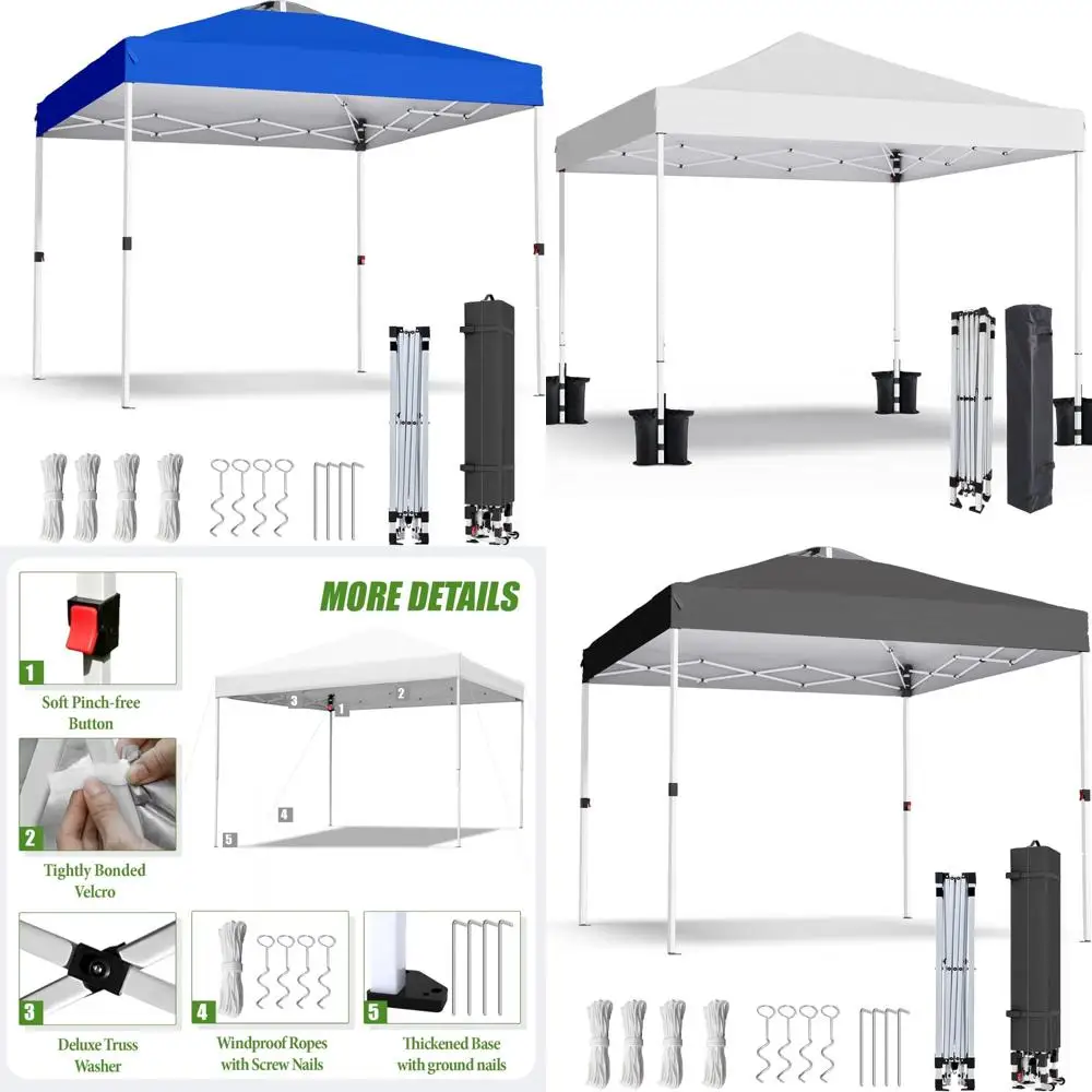 Сверхмощная всплывающая палатка 10x10 с сумкой для переноски для мероприятий, вечеринок и кемпинга
Сверхмощная всплывающая палатка 10x10 с сумкой для переноски для мероприятий, вечеринок и кемпинга