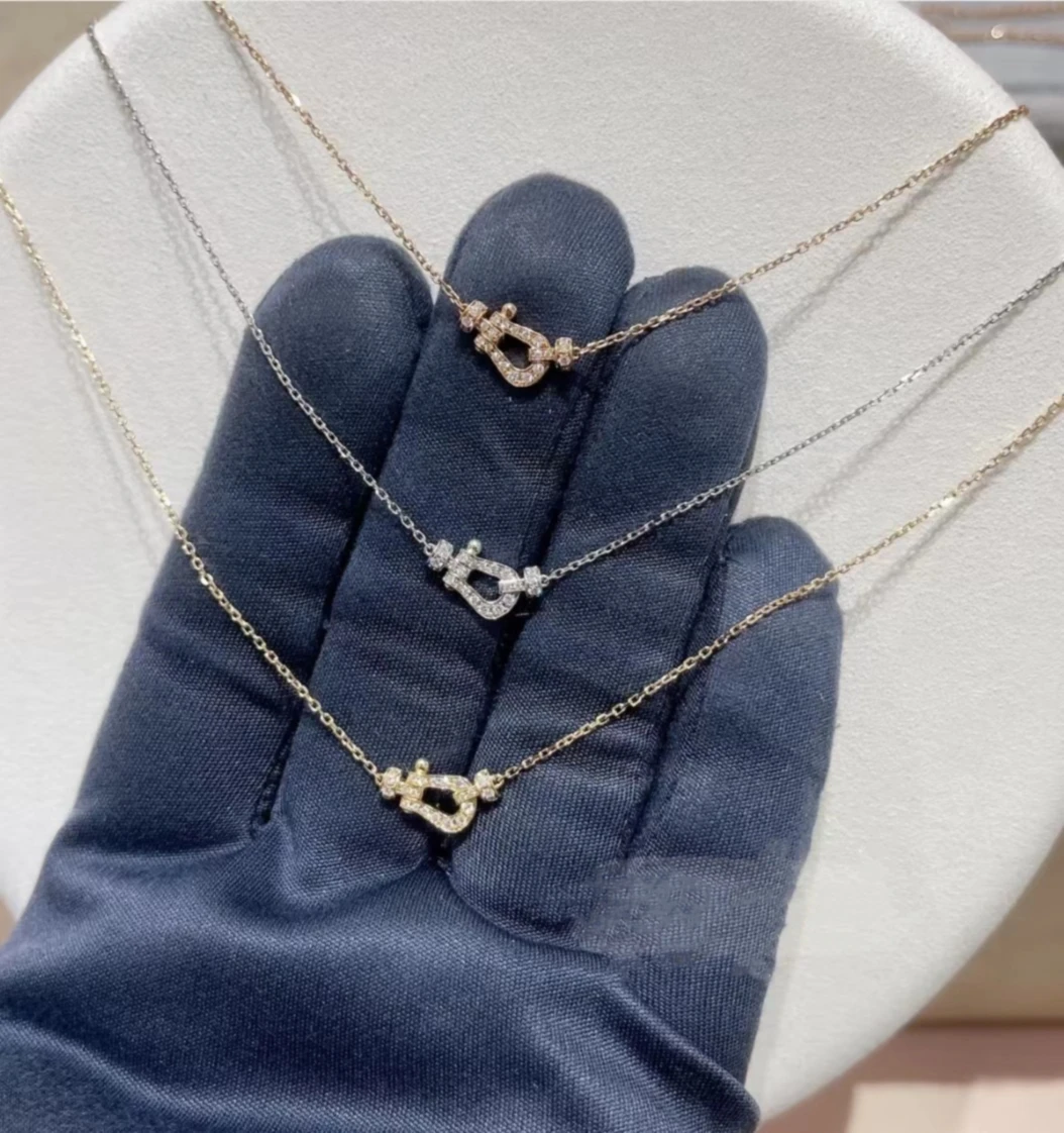 Silver Plated Gold Colored Hoof Clasp Nelace Diamond Embedded Women's Faion Jewelry Original Design Cross Chain wit...
Silver Plated Gold Colored Hoof Clasp Nelace Diamond Embedded Women's Faion Jewelry Original Design Cross Chain wit...