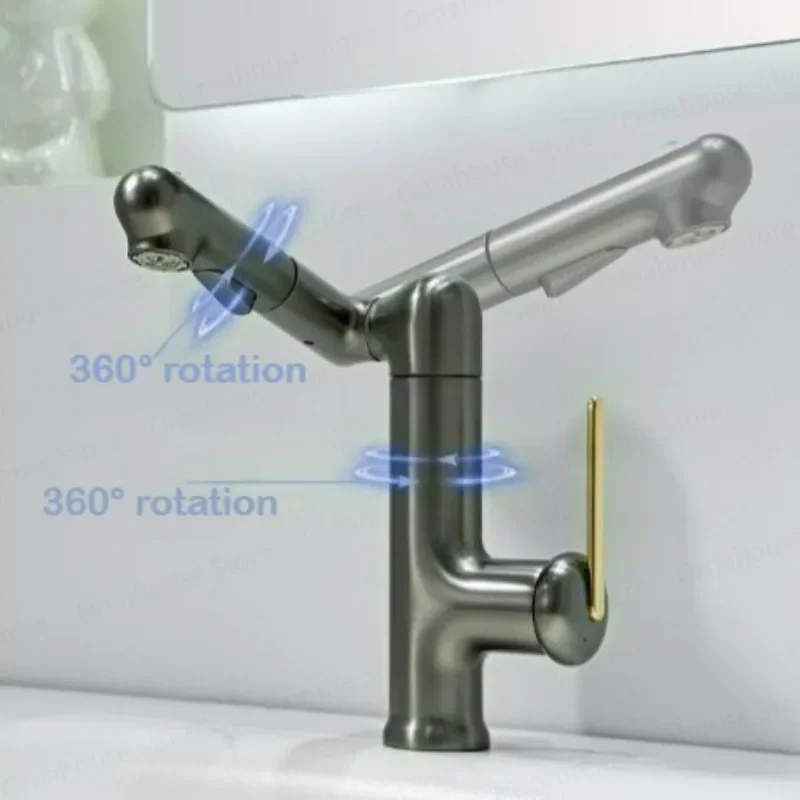 Brass Deck Mount Bathroom Sink Faucet with 3 Modes 360° Rotatable Single Handle Hot And Cold Water Mixer Tap
Brass Deck Mount Bathroom Sink Faucet with 3 Modes 360° Rotatable Single Handle Hot And Cold Water Mixer Tap
