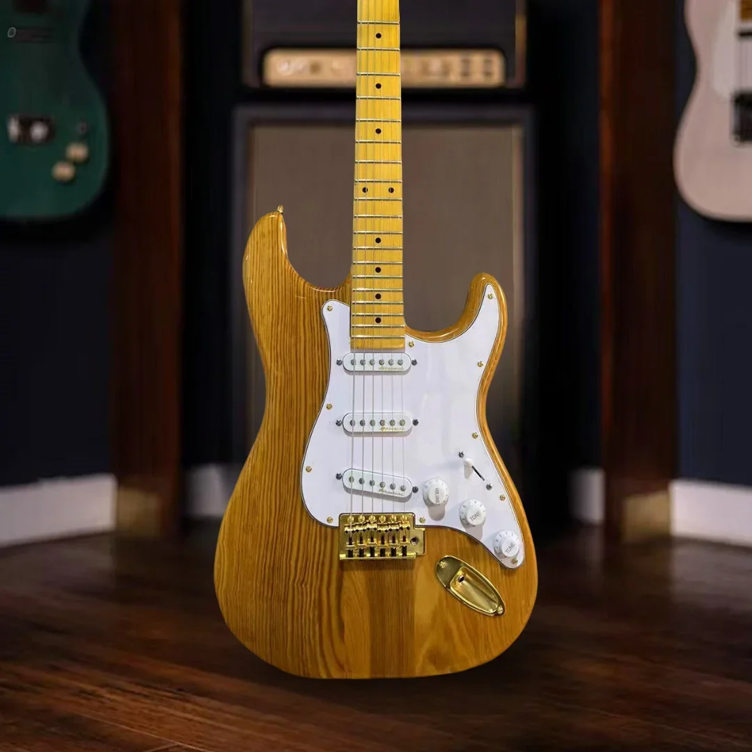 Free Shipping ST Electric Guitar Ash Body Transparent Yellow Color 6 Strings SSS Pickups Maple Neck White Pickguards
Free Shipping ST Electric Guitar Ash Body Transparent Yellow Color 6 Strings SSS Pickups Maple Neck White Pickguards
