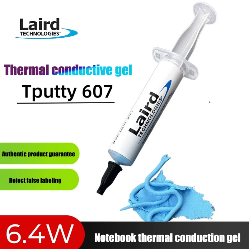 Силиконовый проводящий гель Laird Tputty 607, термопаста для ноутбука, блок питания для видеооЗУ, упаковка игл 5 г/10 г
Силиконовый проводящий гель Laird Tputty 607, термопаста для ноутбука, блок питания для видеооЗУ, упаковка игл 5 г/10 г