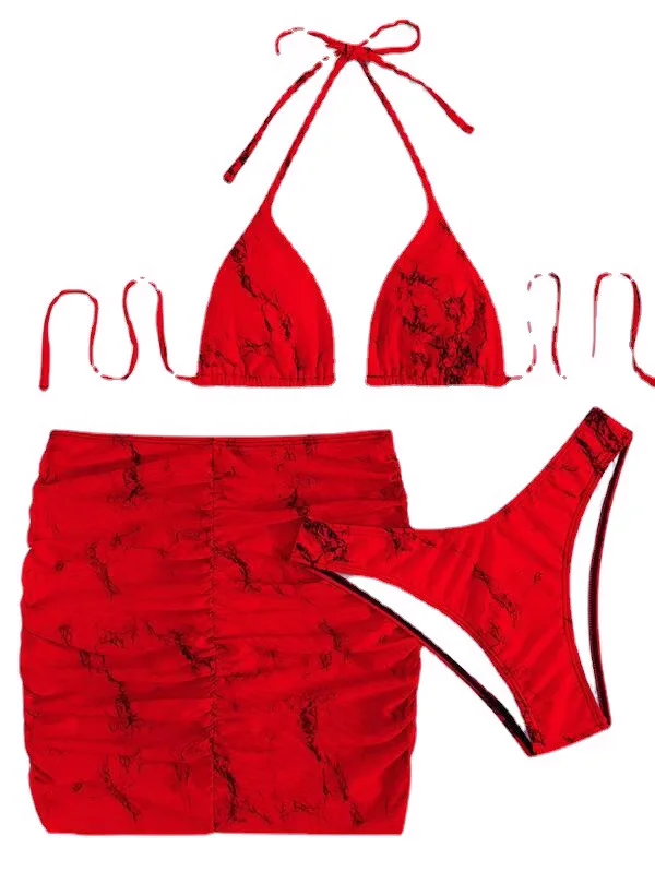 New Women's Sexy Faionable Marble Dyed Slim Fit Ne Hanging Tee Piece Swimsuit Cross Border Sle V Ne Bikini Set
New Women's Sexy Faionable Marble Dyed Slim Fit Ne Hanging Tee Piece Swimsuit Cross Border Sle V Ne Bikini Set