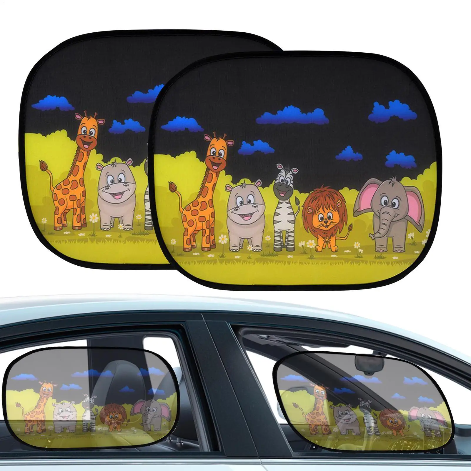 NEW 2Pcs Cartoon Car SunShade PVC Side Window Adsorption SunShade Cover Rear Side Auto Window Sunvisor Mesh For Children Adults
NEW 2Pcs Cartoon Car SunShade PVC Side Window Adsorption SunShade Cover Rear Side Auto Window Sunvisor Mesh For Children Adults
