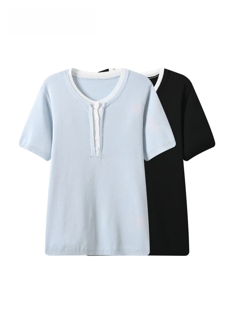 Cara CLUB plus Size Short Sleeve T-Shirt Women Loose Meat Concealing Summer New Style Korean Style Knitted Rylee Fiber
Cara CLUB plus Size Short Sleeve T-Shirt Women Loose Meat Concealing Summer New Style Korean Style Knitted Rylee Fiber