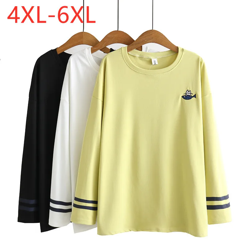 Large women's 2022 spring new embroidered printed Plus Size long sleeved T-shirt
Large women's 2022 spring new embroidered printed Plus Size long sleeved T-shirt